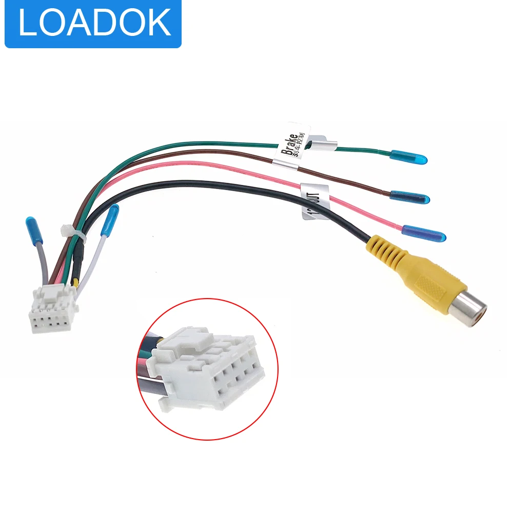 Универсальный 10-контактный автомобильный разъем RCA для камеры заднего вида