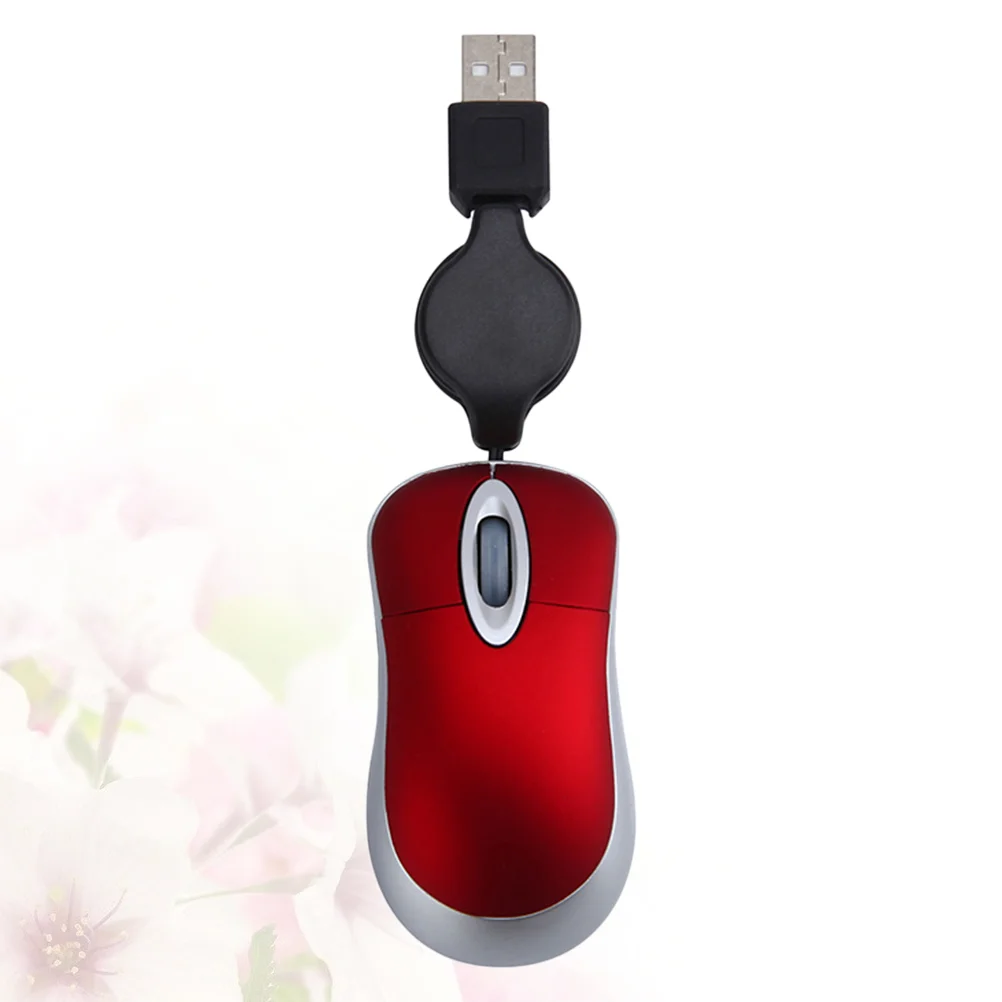 

Usb Wired Computer Gaming Mini Working Laptop Mice Telescopic Portable Comfortable Corded Silent Notebook Desktop Luminous Plug