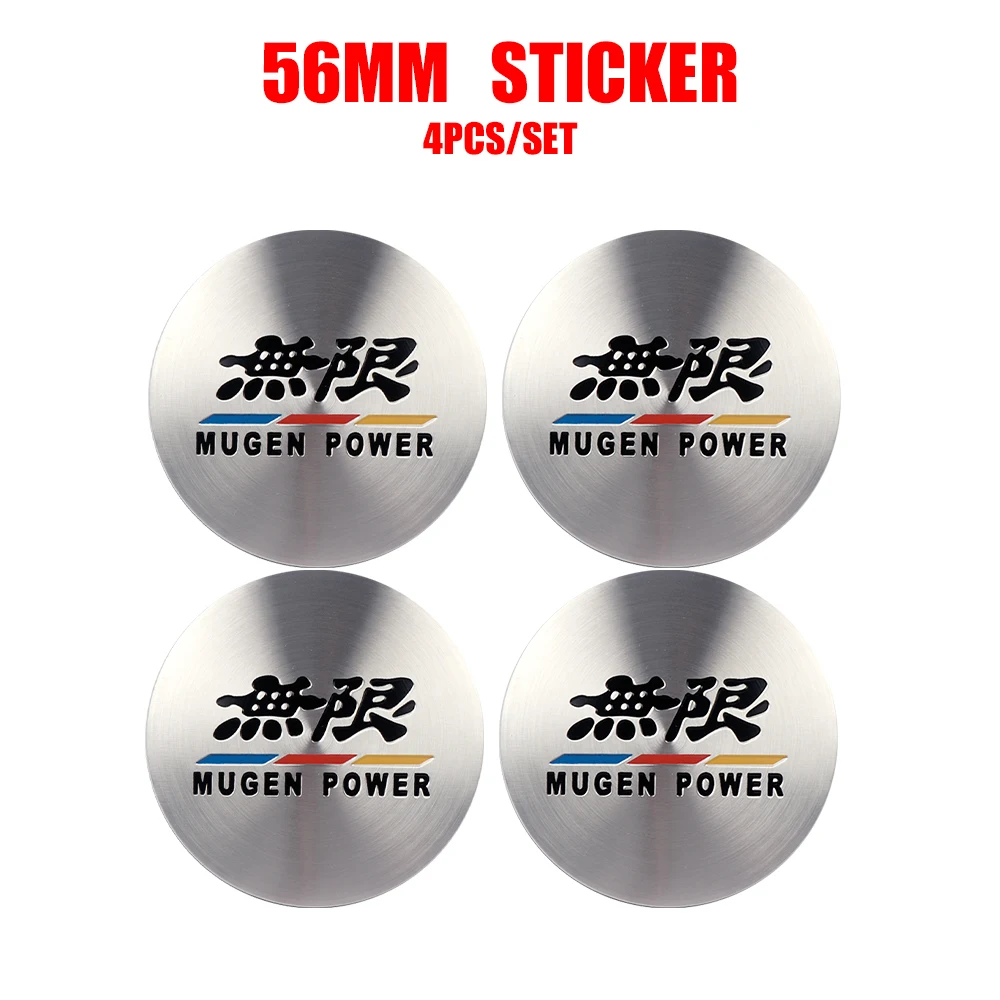 

56/60 мм центральная крышка ступицы колеса автомобиля, алюминиевые металлические наклейки с логотипом для Honda Mugen Power Civic Accord Odyssey Jazz CRZ CRV Spirior