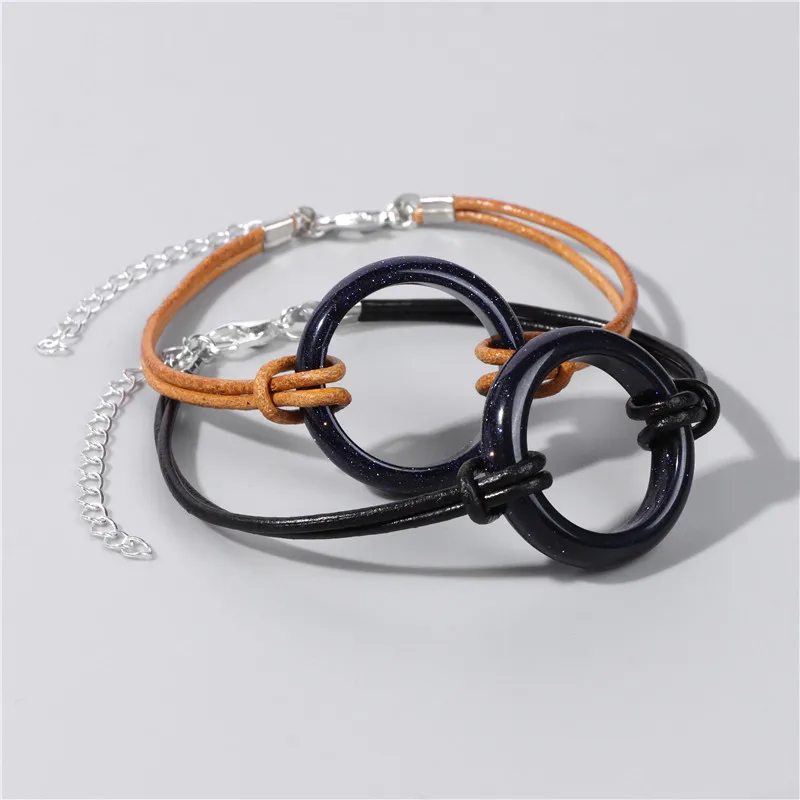 Очаровательный браслет из натурального камня плетеные браслеты парные