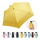 Зонт от дождя и солнца женский, роскошный легкий карманный мини-зонтик унисекс, 5 сложений, легко носить с собой, для путешествий