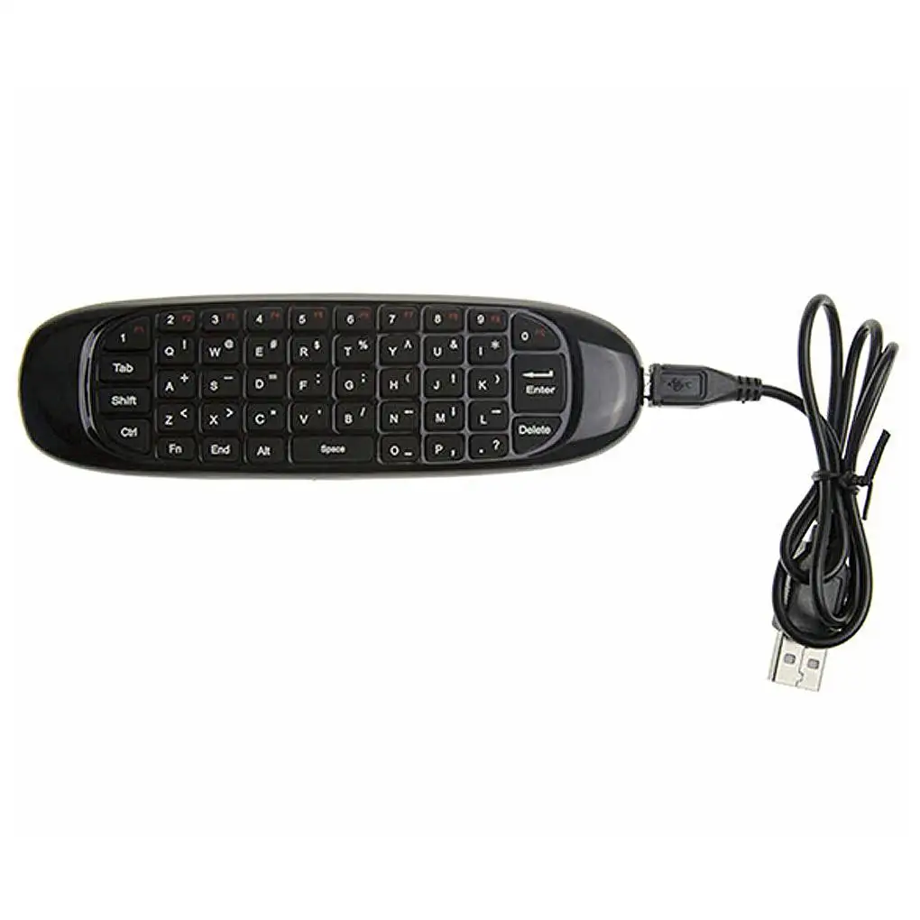 2.4GHz Rechargeable Wireless Fly Air Mini Mouse Keyboard Remote Control for Android Windows Gaming TV BOX PC