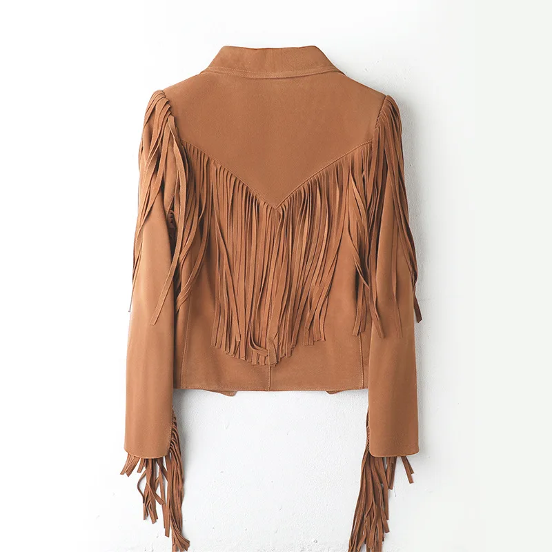 Женская короткая мотоциклетная куртка из натуральной овечьей кожи с флисовой