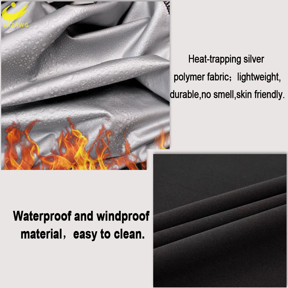 LAZAWG Men Sauna Jacket for Weight Loss Zipper Sweat Top Long Sleeve Slimming Fat Burner Body Shaper Exercise Workout Sportwear