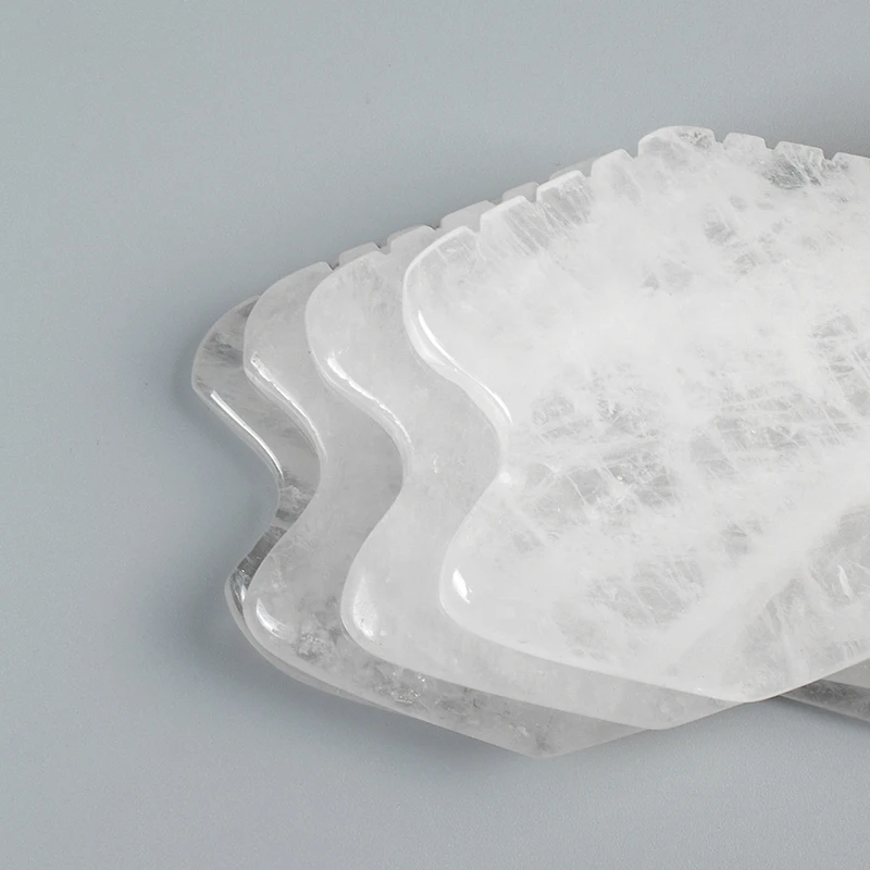 Shite Crystal Gua Sha Натуральный фотокосметический инструмент Многофункциональный