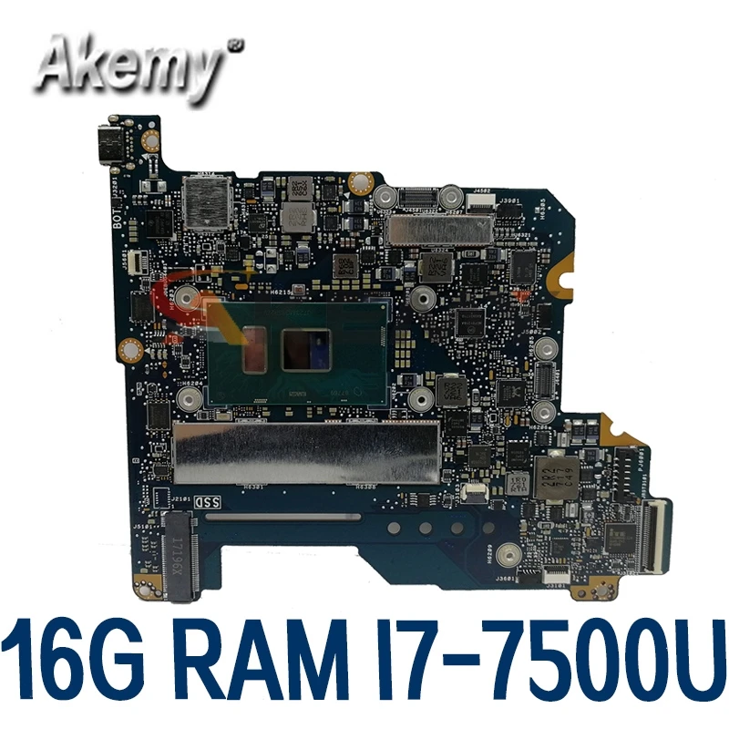 

UX390UAK Laptop motherboard for ASUS ZenBook UX390UAK UX390UA UX390U original mainboard 16GB-RAM I7-7500U