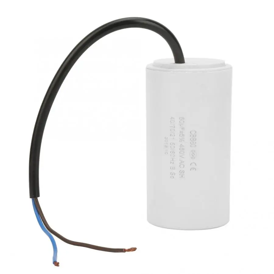 

CBB60 Motor Run Capacitor 60uf 450V 0.2 ESR Eco-Friendly Motor Running Capacitors