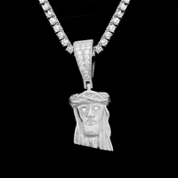 classis real d color vvs1 moissanite jesus head pendant for women men 925 sterling silver diamond pendant pass 4mm tennis chain