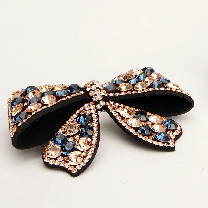 

Korean Women Simple Exquisite Bow Tie Barrettes Ponytail Clips Girl Fashion Sweet Shiny Rhinestone Headdress Hair Accessories