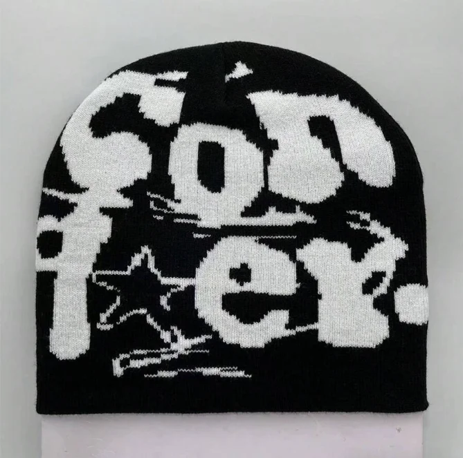 Модная Шапка-бини с надписью для женщин и мужчин Удобная вязаная шапка пуловер