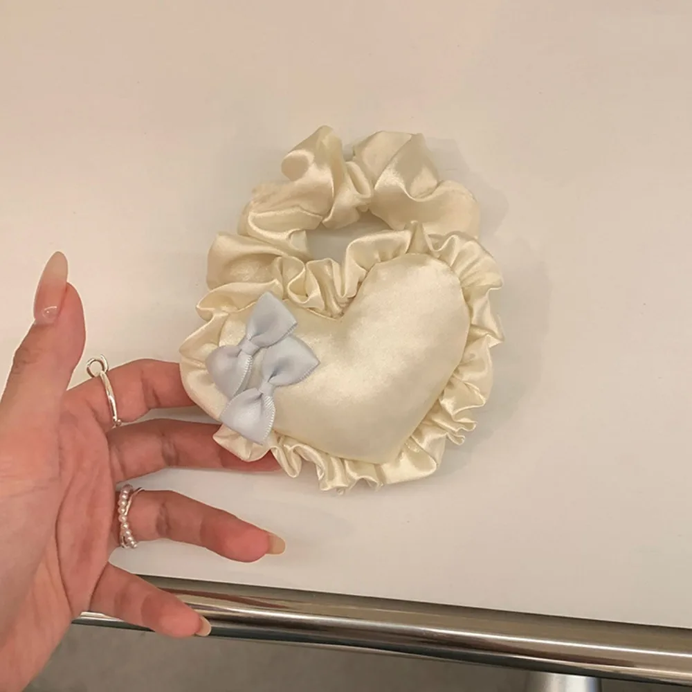 Милая 3D завязка для волос с бантом в форме сердца Красивая веревка Женская