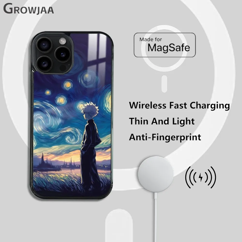 H-Hunter H-unters Anime Phone Case For iPhone 16 15 14 13 12 11 Pro Max Plus Mini Magsafe Mirror Wireless Magnetic Cover