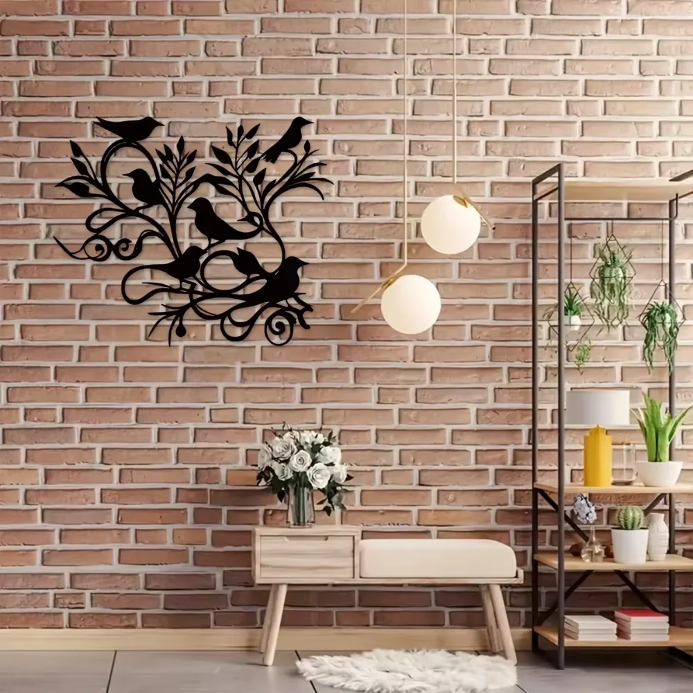 Ardent Arabesque Металлические Настенные Рисунки С Птицей На Ветке 1 Шт. Уникальная