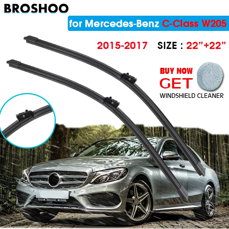 

Car Wiper Blade For Mercedes-Benz C-Class W205 22"+22" 2015-2017 Auto Windscreen Windshield Wipers Blades Window Wash