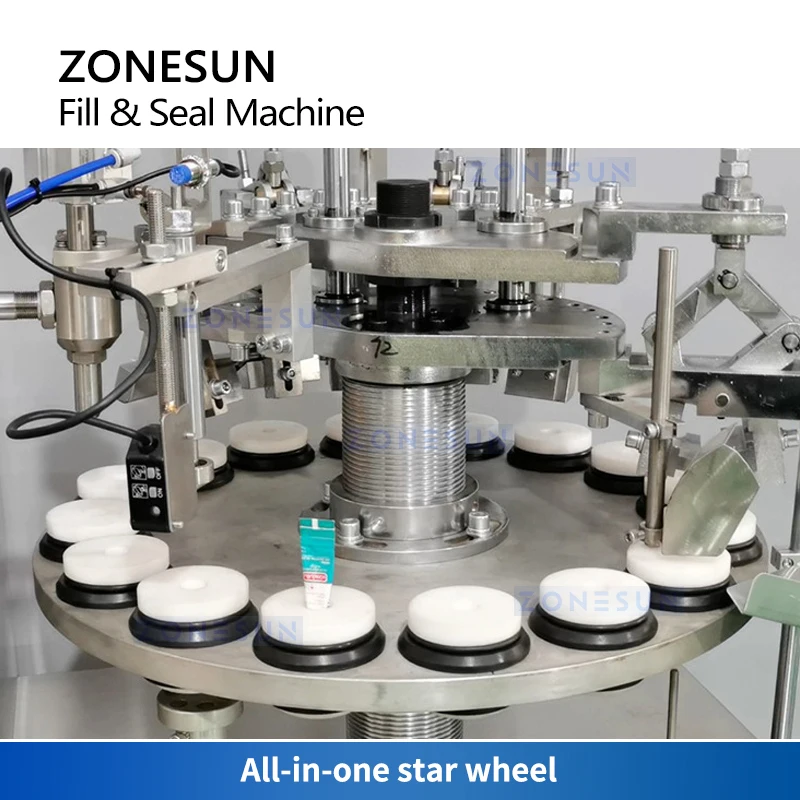 ZONESUN Автоматическая машина для наполнения пасты алюминиевая пластиковая трубка