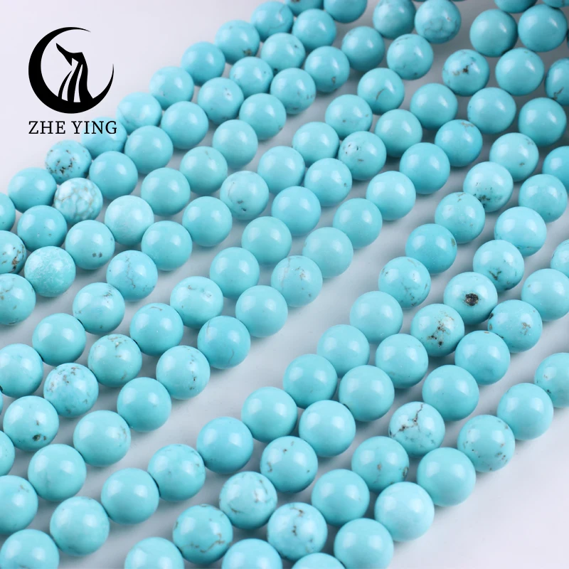 New 100% Natural Stone Blue Turquoises Stone Round Loose Beads For Jewelry Making DIY Bracelets Earrings Accessorie 15