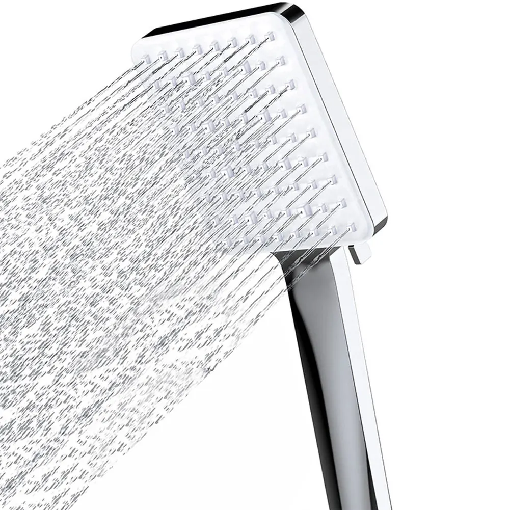

Square Shape High Pressure Shower Head Ergonomic Design 360 Degree Spray Powerful Jet Water Mode Bathroom Accessories