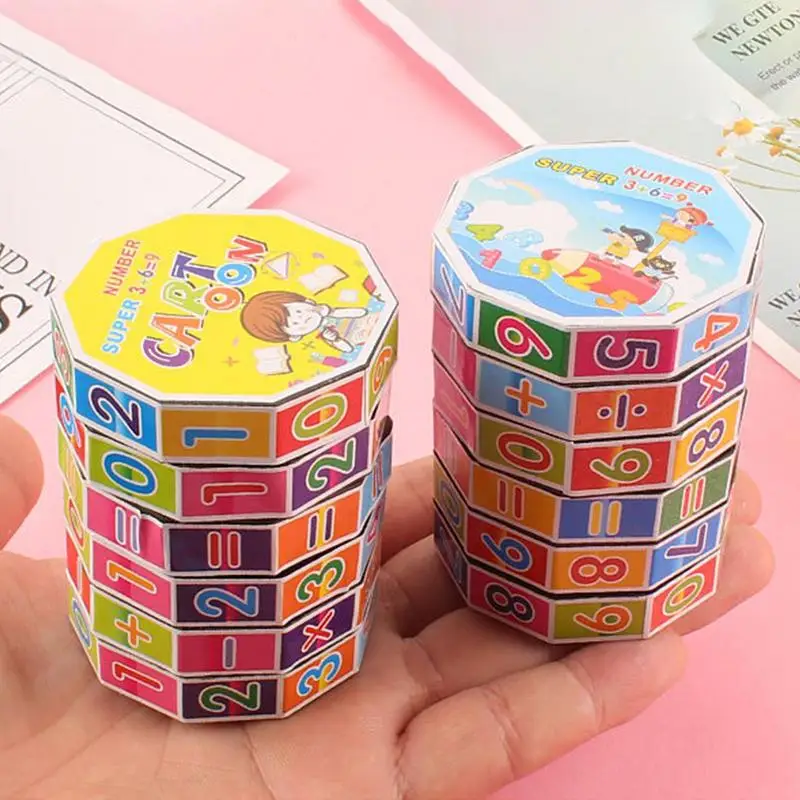 

Montessori Magic Cube Toys Kids Mathematics Arithmetics Spinning Block Children Preschool Early Educational Learning Toy Gifts