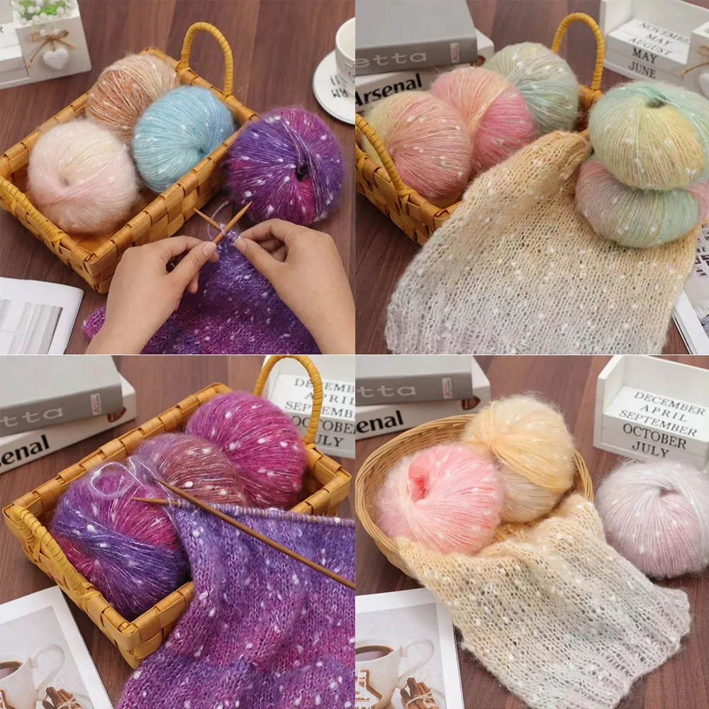 3 шт. 50 г/шарик жемчужная мохеровая пряжа сделай сам ручное вязание для женщин