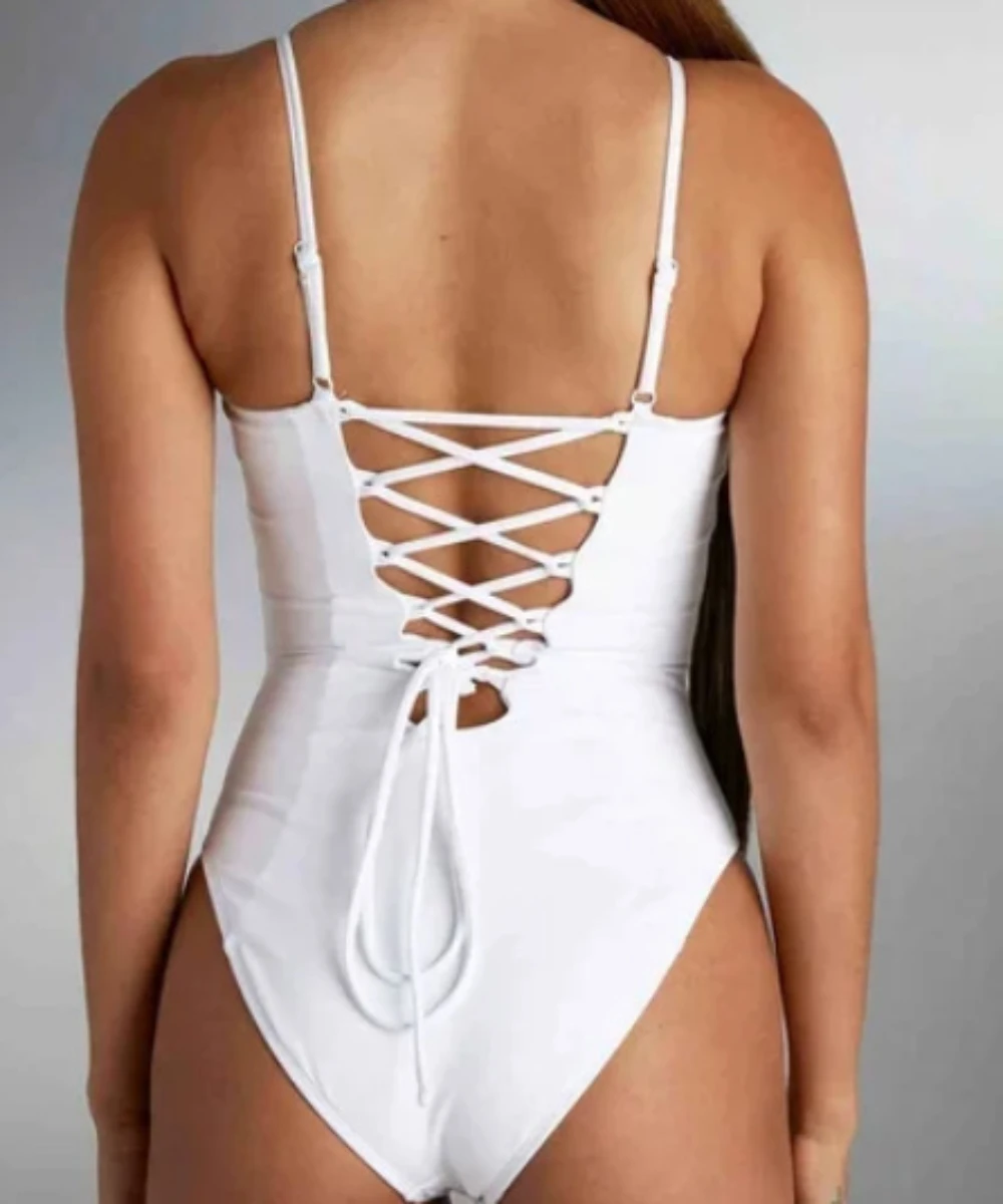 2024 сексуальный купальник с пуш-ап женский слитный высокой талией Женский