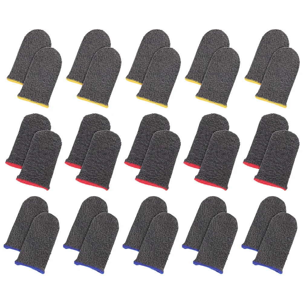 

18 Pairs of Sweat-resistant Finger Stalls High Sensitivity Screen Finger Sleeves