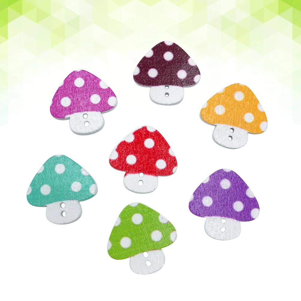

Buttons Woodsewing Button Craft Crafts Decorative Mushroom Scrapbooking Cartoon Wooden Clothes Baby Natural Sewing Buttons