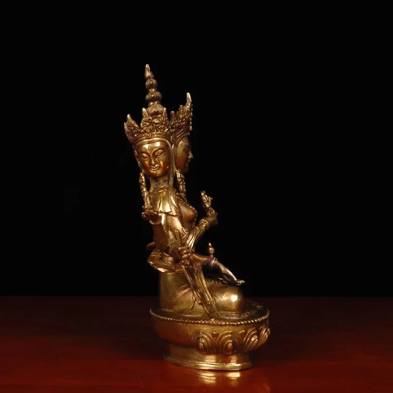 Тантра Тибетский Будда Латунь Усинисха Виримая Медная Статуя Будды Домашней