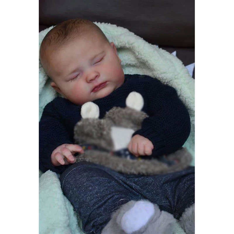 

20 Inches DIY Reborn Doll Kit Sleeping Baby Boy Joseph Soft Silicone Fresh Color