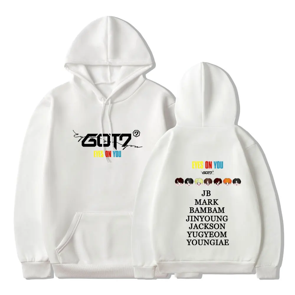 

Kpop Pattern GOT7's new album EYES ON YOU Hooded Y2K Casual Hoodie Couple Winter Sweatshirt Oversize Autumn Sport Outfit Women