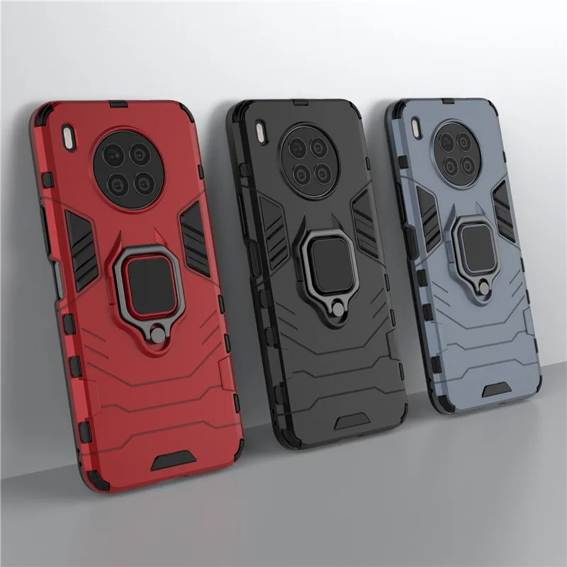 

For Honor 50 Lite Case Honor 7C AUM-L41 10X Lite 50 Cover Ring Holder Bumper Phone Cases For Honor 50 Lite 7C Pro Funda