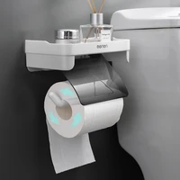 toilet paper holder waterproof wall mount shelf toilet paper tray roll paper towel holder case tube storage box tray