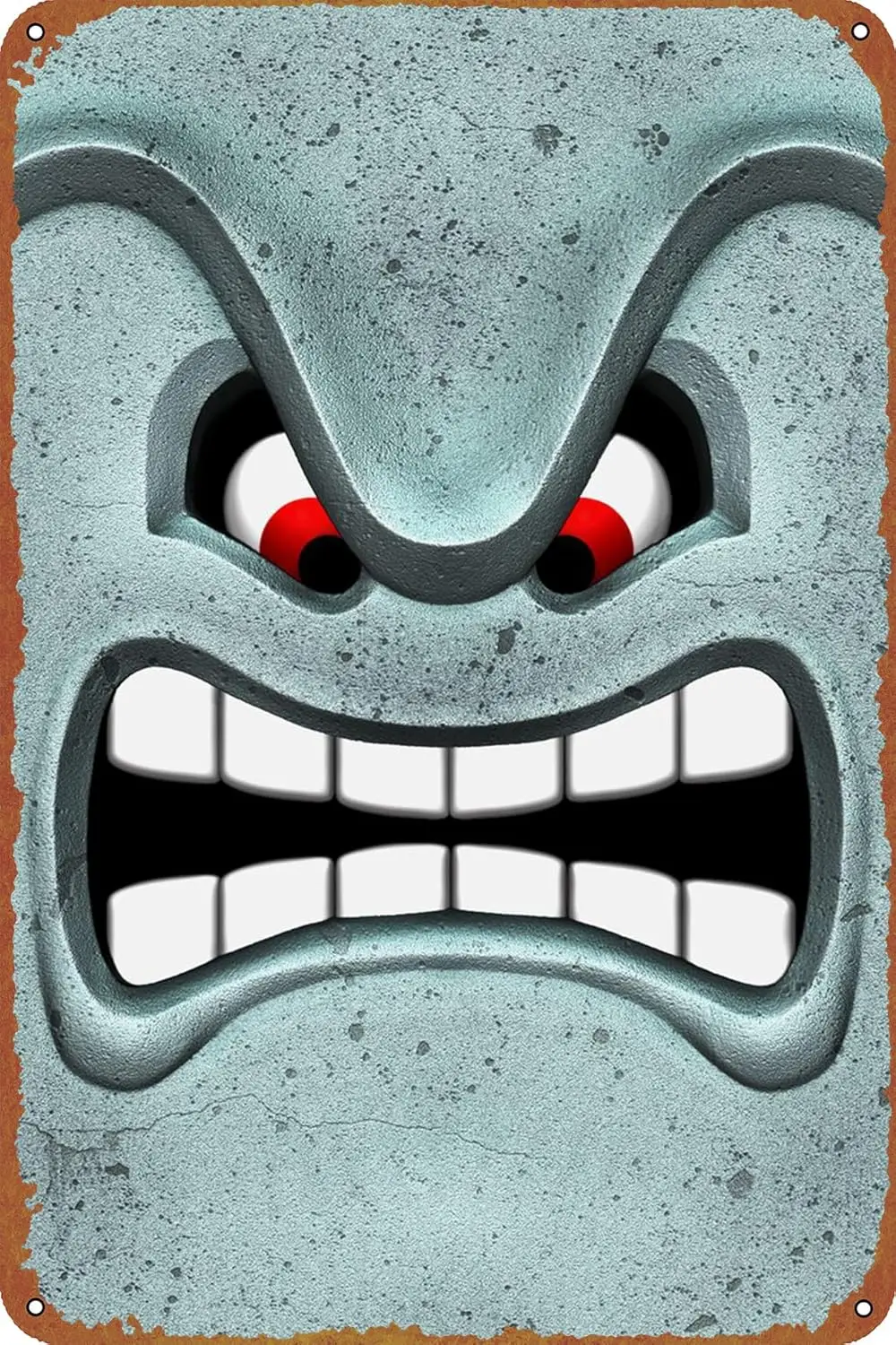 KIVYYB Thwomp (модельный и рендерирован в zbrush) игровой постер металлическая табличка