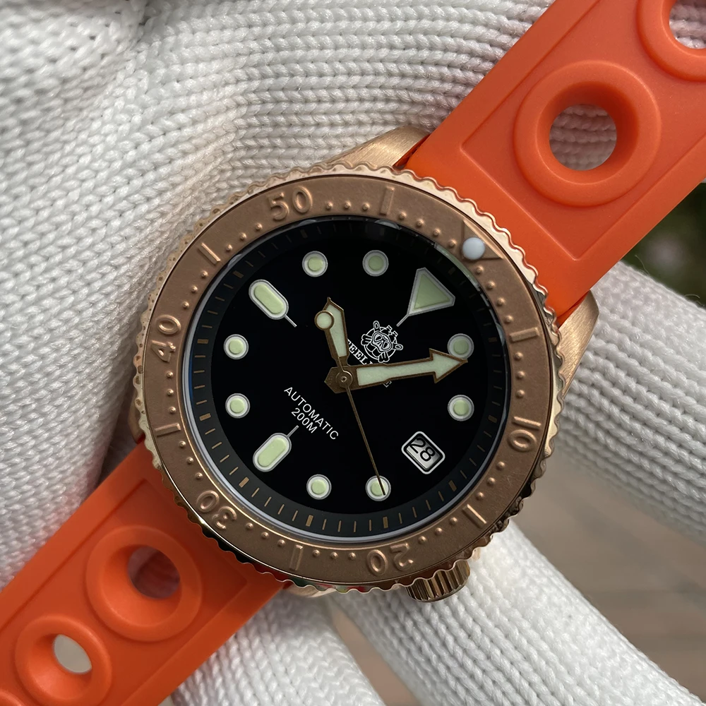 

Часы Steeldive 1996S CuSn8, бронзовая фотоавтоматическая Механическая Ретро NH35, сапфировое стекло, керамическая рамка, водонепроницаемые часы