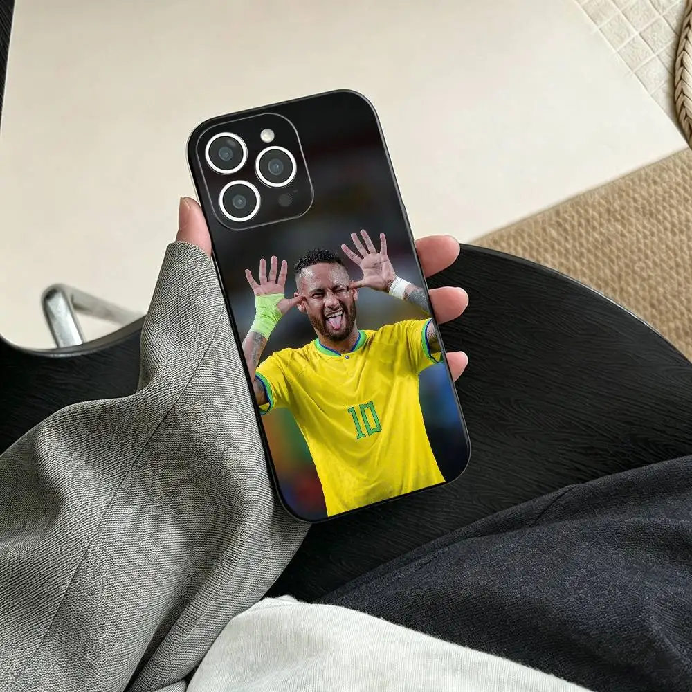 Фото Чехол для телефона 10-N-Неймар Футбол для iPhone 17, 16, 15, 14, 13, 12, 11 Plus, Pro Max и других моделей, мягкий черный чехол №5