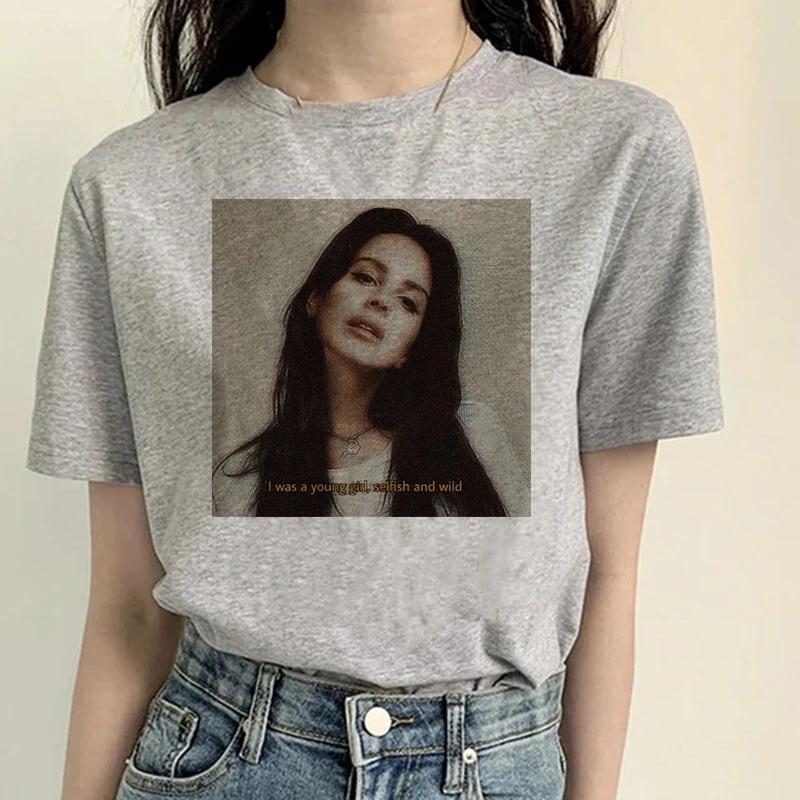 Женская Винтажная футболка с коротким рукавом принтом в стиле Харадзюку