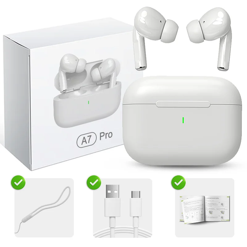 Фото Беспроводные Bluetooth-наушники Air Pro 2025, TWS-гарнитура, Hi-Fi наушники с шумоподавлением, водонепроницаемые для IPHONE Android №1