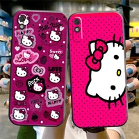 cute hello kitty kromi phone case for xiaomi redmi 7 7a 8 8a 8t 9 9t 9a 9c note 7 8 9 9s funda silicone cover liquid silicon