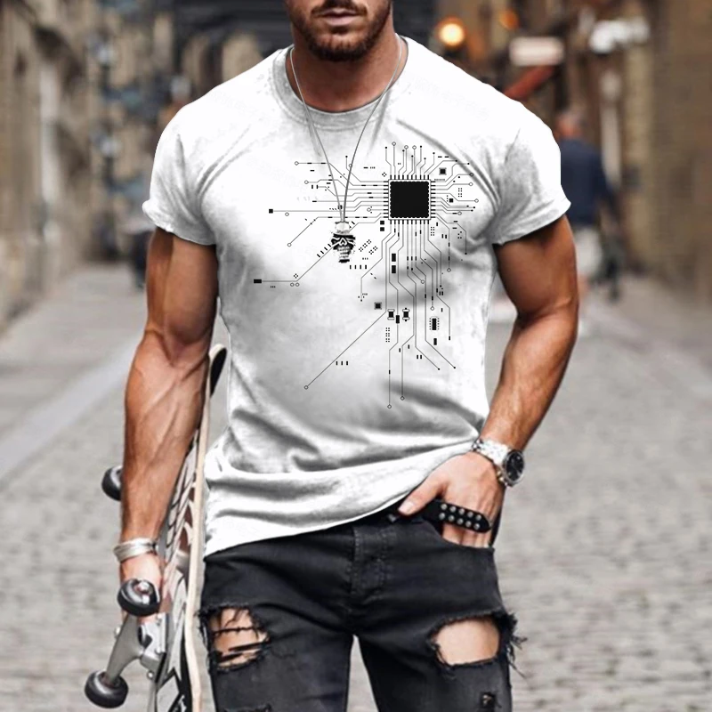 

New Summer T-Shirts Solid Color 3D Printing Casual Style Fashion Sportswear Oversized Short Sleeves T Shirt