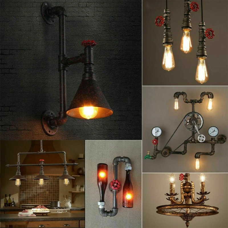 

Industrial Vintage Steampunk Style 1/2" Stop Valve Light Switch Globe Valve Switch for Lamps Water Pipe Table Desk Light