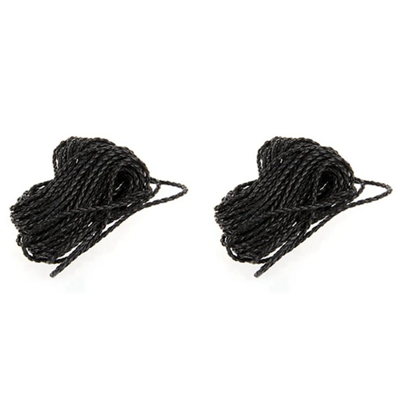 

2 Pcs 9M Black Braided Leather Necklace Cord String Diy 3Mm Hot