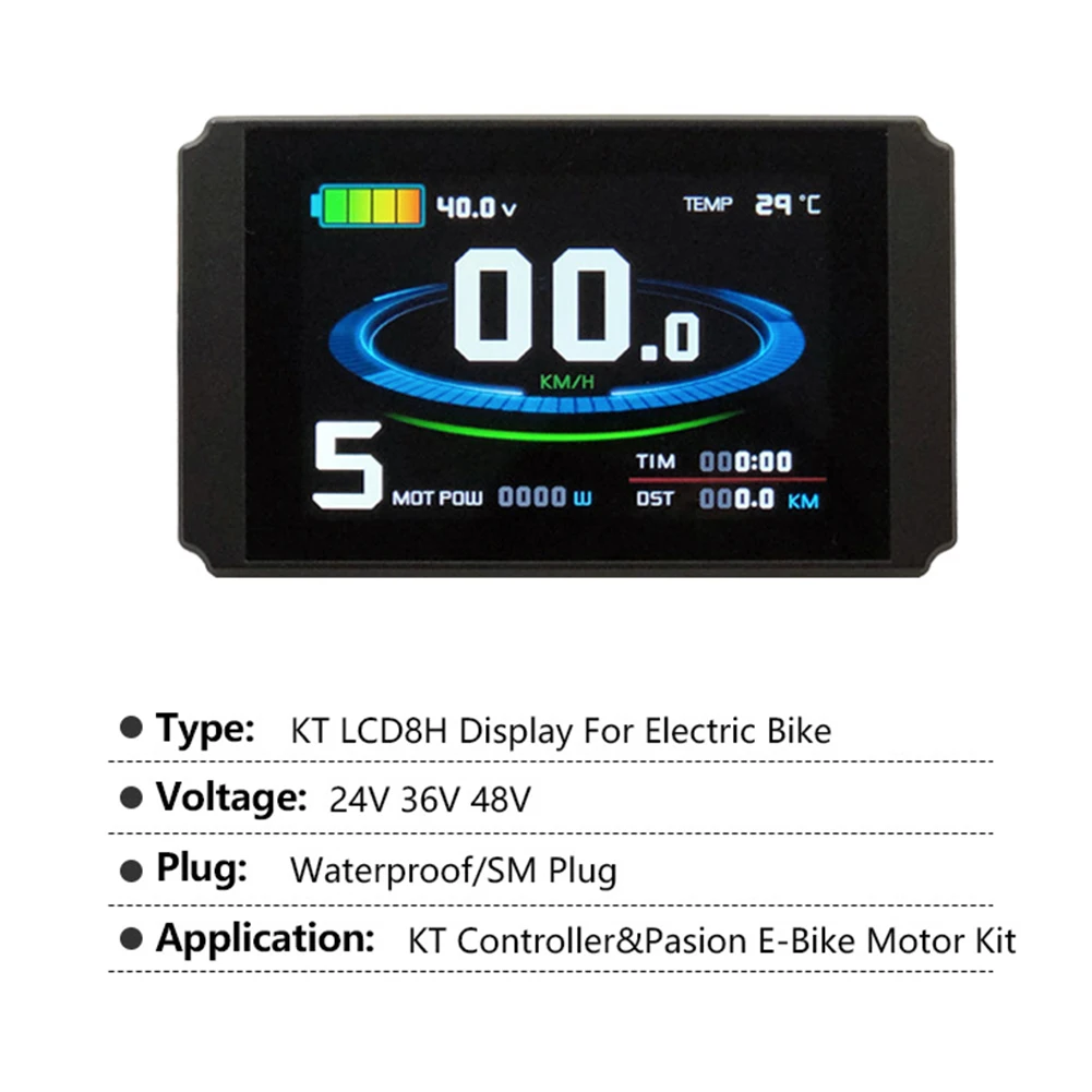 

Durable Display Screen Screen LCD Meter Parts Replacement Waterproof Accessories Interface KT Controller Garden