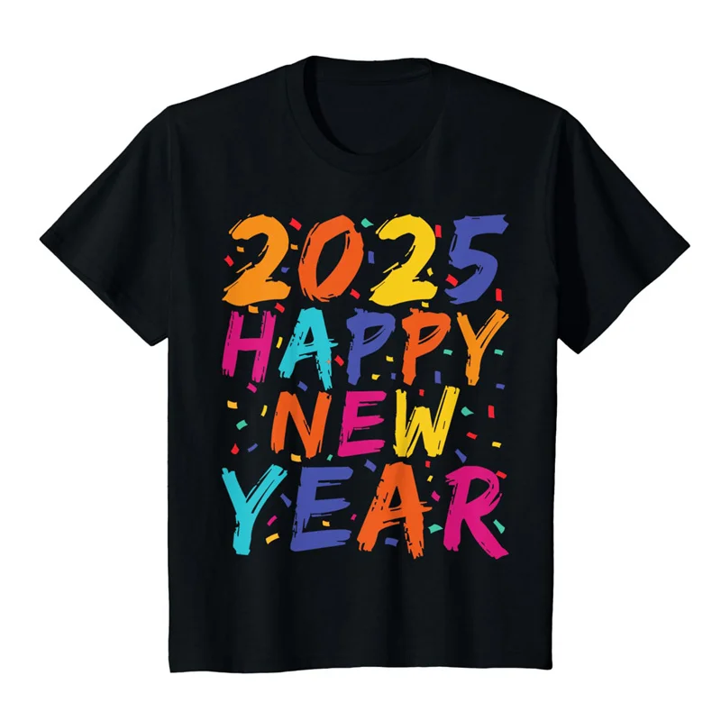 Funny Goodbye 2024 Hello 2025 T Shirt For Men Women 3d Printed Short Sleeve Tees Family Happy New Year Holiday T-Shirt Tops