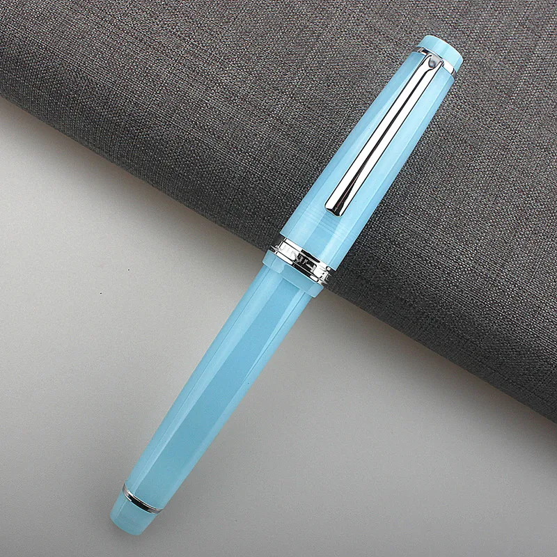 

Jinhao 82 прозрачная синяя перьевая ручка с тонким наконечником для бизнеса офиса студентов школы канцелярские принадлежности
