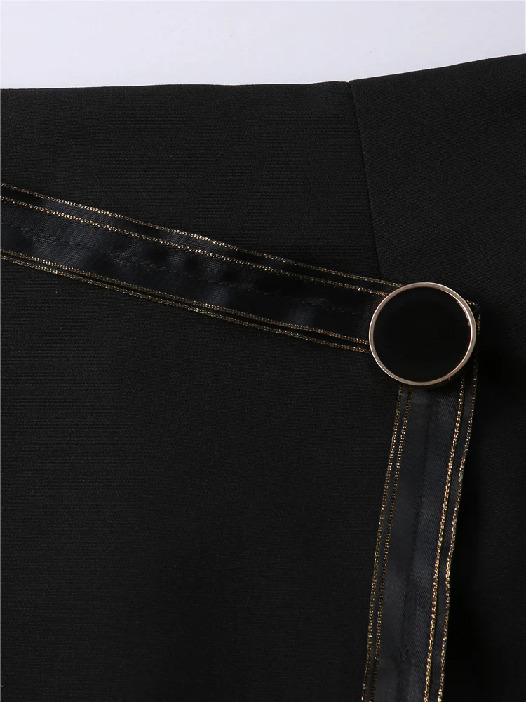 Женские асимметричные юбки с высокой талией Офисная облегающая шикарная черная