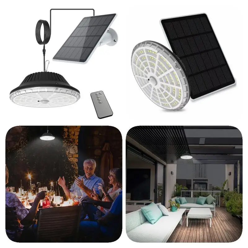

Solar Pendant Light 120 LEDs Outdoor Sensor Lamps Chandelier Camping Garden Yard Hanging Lights Waterproof Solar Shed Lights