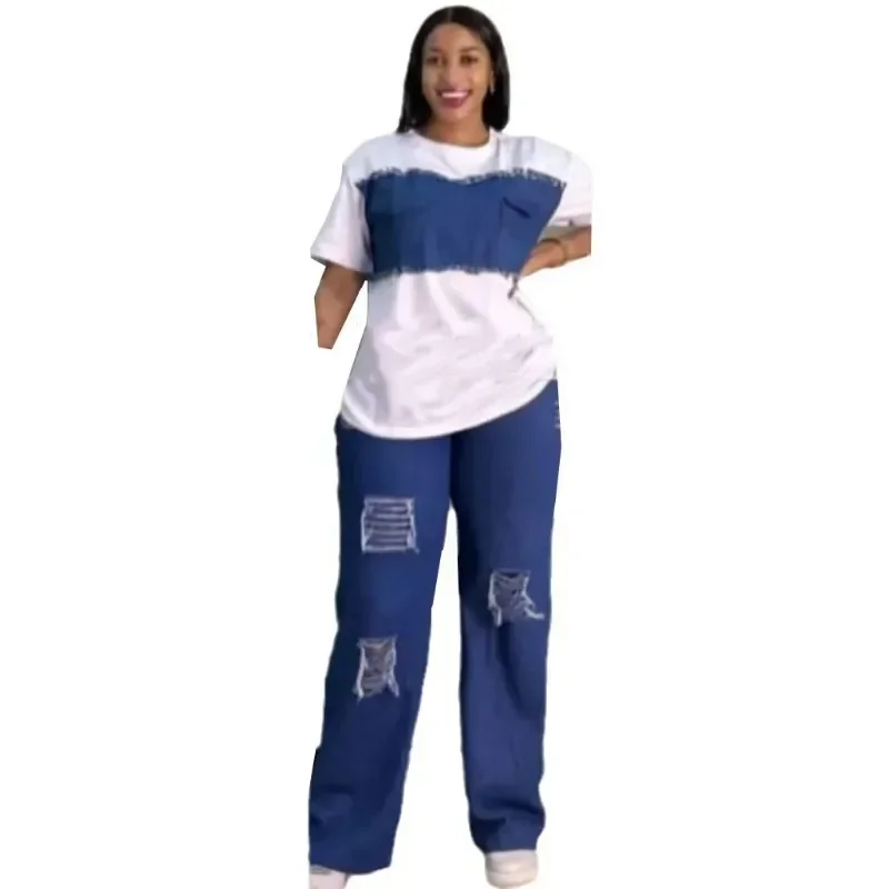 Женские комплекты из 2 предметов Dashiki Новое поступление джинсовые одинаковые