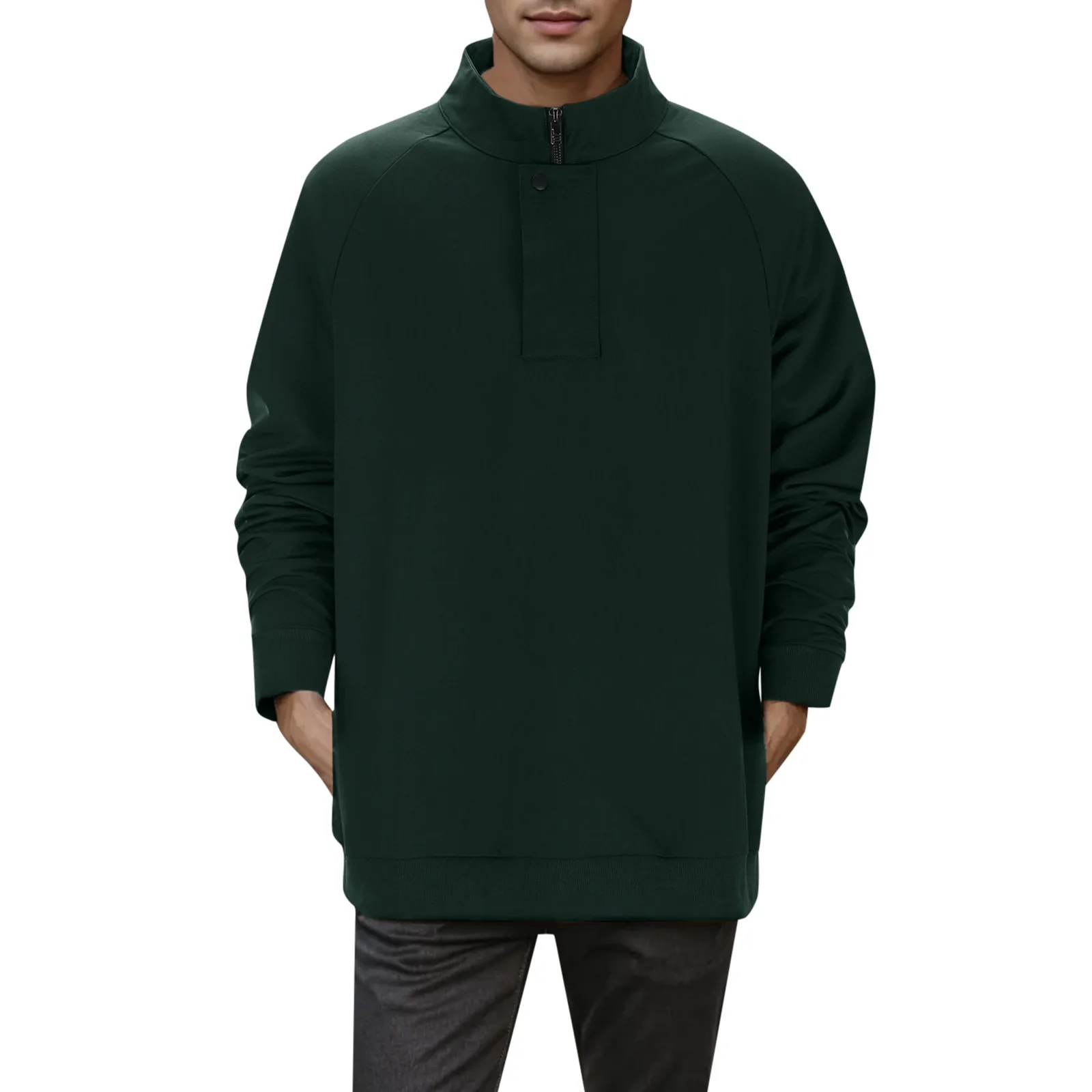 

Men'S Plain Pullovers Loose Fit Autumn Winter Sportswear Leisure Jumper Long-Sleeve European American Style Sweatshirt Sudaderas