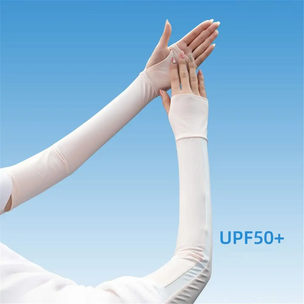 

Women Sun Protection Sunscreen Anti-UV Elbow Cover Ice Silk Arm Guard Arm Sleeves