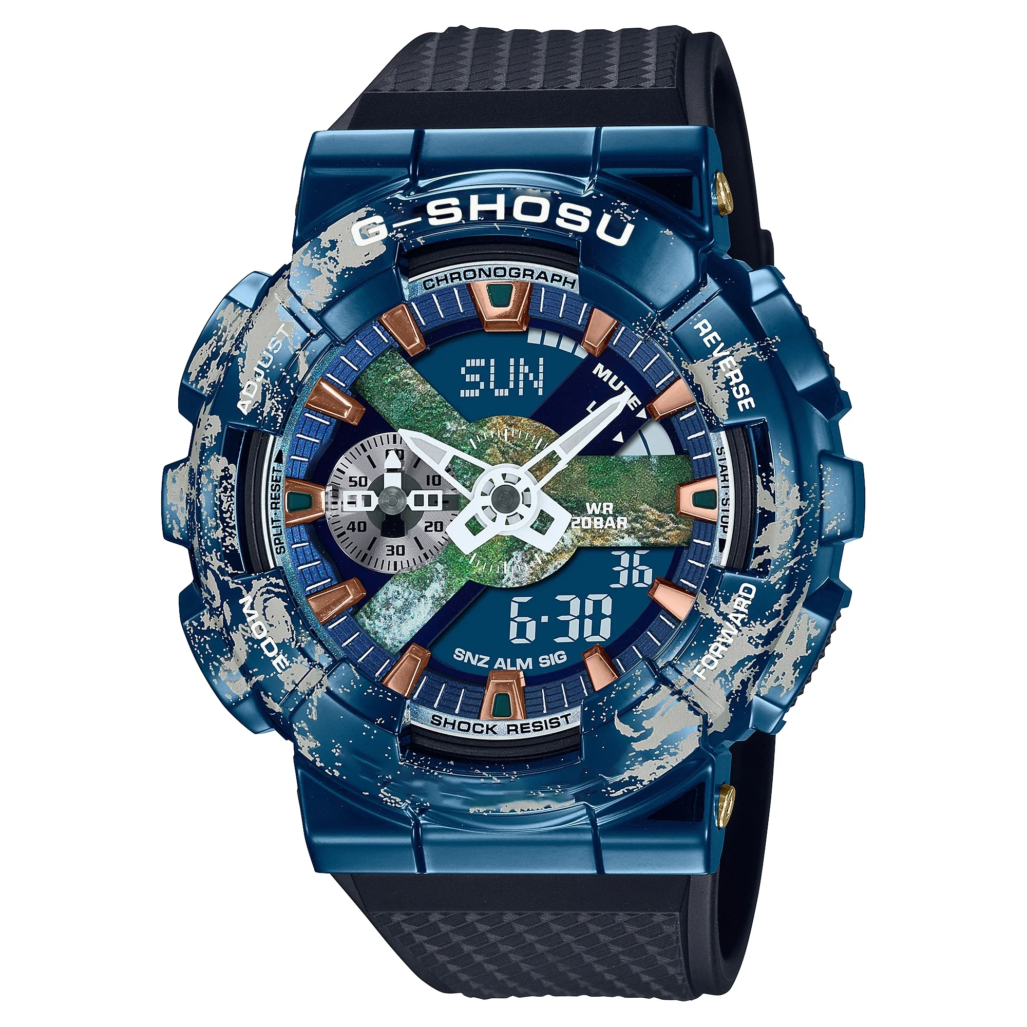 Цифровые спортивные мужские часы GM110 полнофункциональный сплав светодиодный