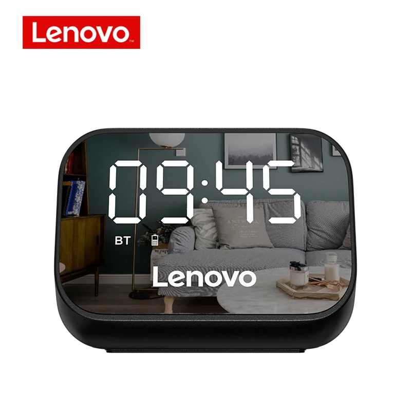 Портативный беспроводной Bluetooth динамик Lenovo TS13 басовый светодиодный Будильник